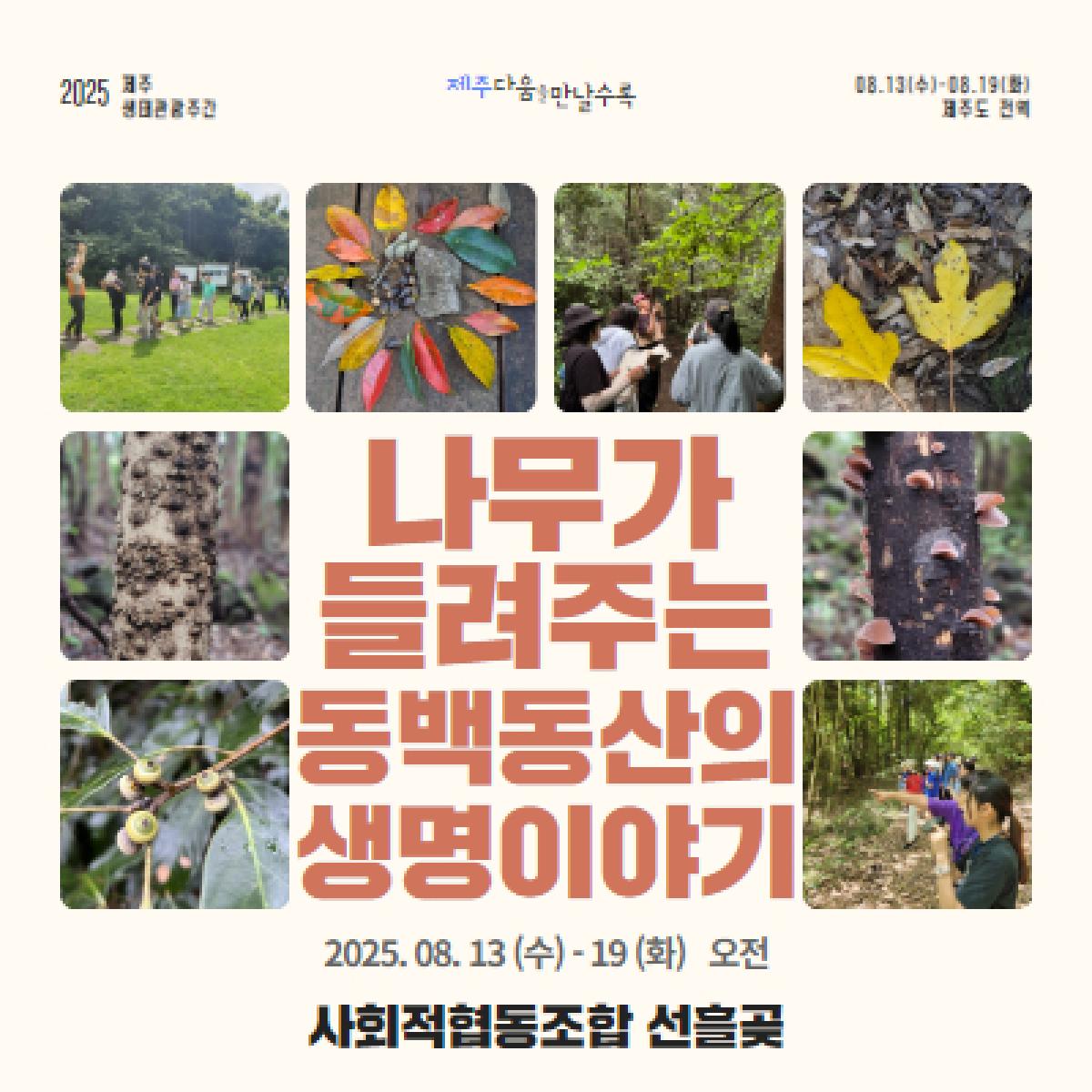 나무가 들려주는 동백동산의 생명이야기
