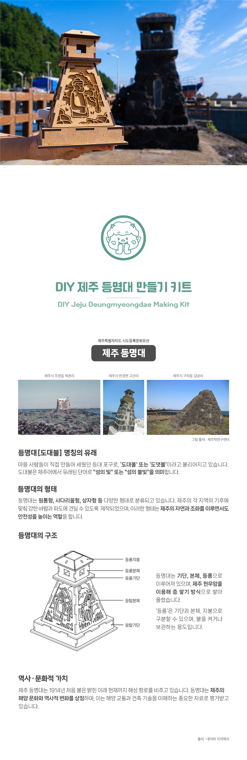 ﻿DIY 제주 등명대 만들기 키트 상세